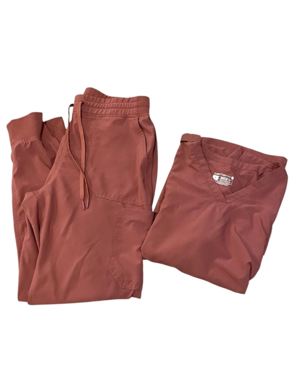 Carhartt Scrub Set Women’s Top Size L Jogger Pants Size M